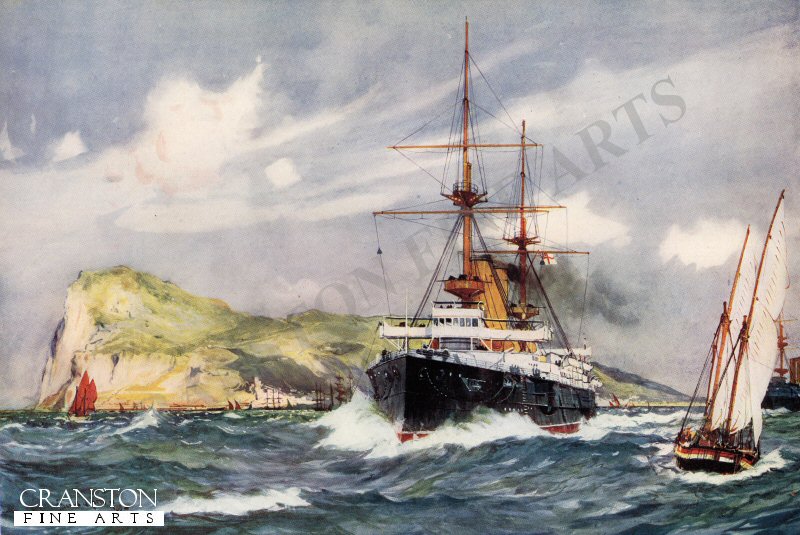 The Canopus off Gibraltar by Charles Dixon.