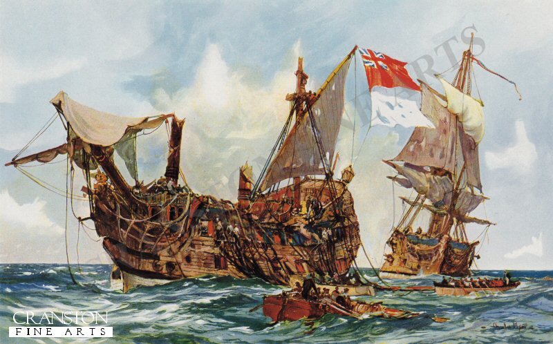 Capture of the Mars by the Nottingham by Charles Dixon.