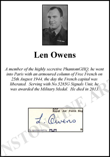 Clipped Signature - Len Owens.