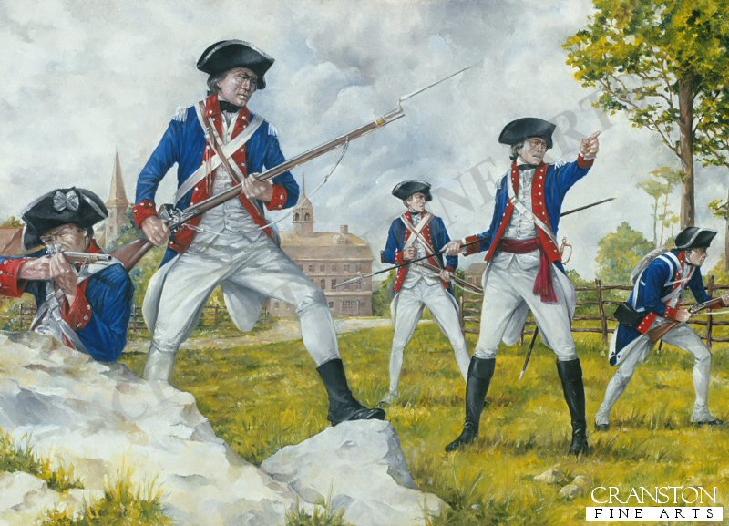 2nd Maryland Regiment at the Guildford Courthouse 1781 by Brian Palmer. (PC)