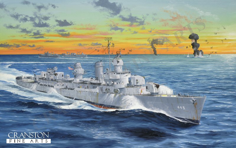 USS Fletcher DD445  by Randall Wilson