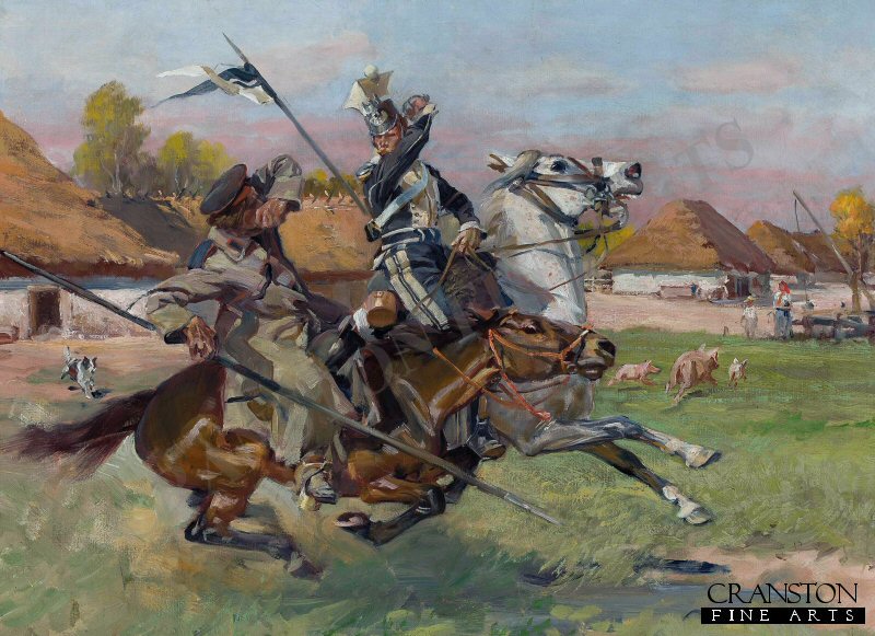 Uhlan fighting a Cossack by Wojciech Kossak. (PC)