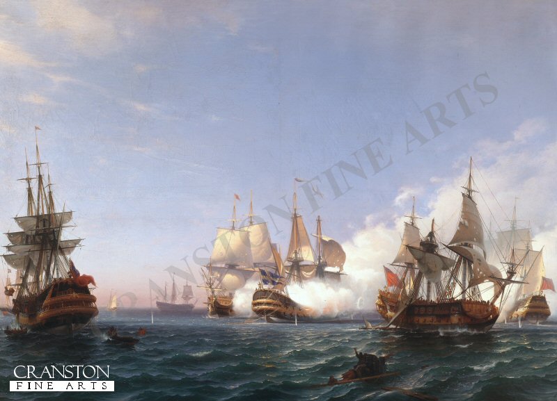 The Oland, Fighting with English Men-of-War in 1704 by Albert Berg (PC)