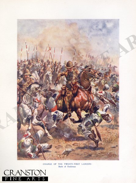 Charge of the 21st Lancers, Battle of Omdurman by Harry Payne (P)