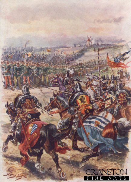Charge of the French Cavalry, Battle of Crecy by Harry Payne. (PC)