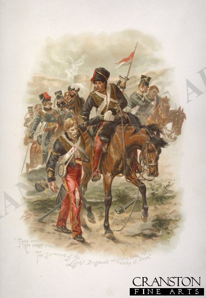 Those Who had Fought so Well.  The Survivors of the Light Brigade Returning from the Valley of Death  by Harry Payne. (P)