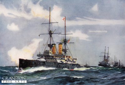 The Revenge Leading the Lee Line of the Reserve Squadron, 1901 by Charles Dixon.