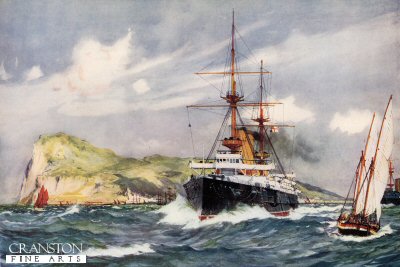 The Canopus off Gibraltar by Charles Dixon.