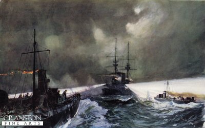 Torpedo Boats in Action at the Naval Manoeuvres by Charles Dixon.