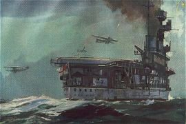HMS Hermes by Frank Mason.