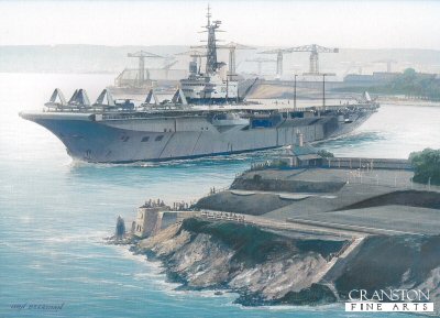 HMS Centaur Departing Devonport by Ivan Berryman (PC)