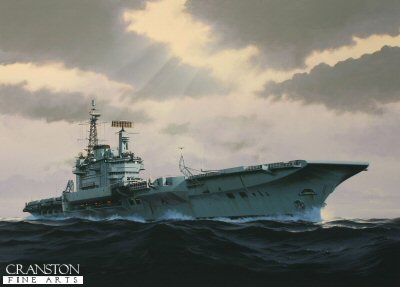 HMS Hermes - Under Leaden Skies by Ivan Berryman. (PC)
