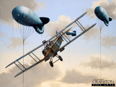 DHM6769B. Tribute to Ferdinand West VC by Ivan Berryman. <p> Known as Freddie, West was the first pilot of the newly formed Royal Air Force to be awarded the Victoria Cross. He is shown here during a bombing mission to Merricourt on 19th June 1918. Jumped by enemy fighters, he was forced to evade his assailants by weaving through German barrage balloons. Successfully shaking off the Fokkers in Armstrong-Whitworth FK.8 C8594, he continued to his intended target. Less than two months later, and in a similar aircraft, he undertook the mission which earned him his VC, but cost him an amputated leg. He remained in the RAF until the end of World War Two and lived until 1988, aged 92. <p> Professionally produced using a high quality inkjet digital press and printed on 300gsm art stock. <b><p> Signed Ltd. Ed of 300 prints. <p> Image Size 13.4 inches x 9.4 inches (34cm x 24cm) Paper Size 16.5 Inches x 11.7 inches (42cm x 29.6) DHM6769B. Tribute to Ferdinand West VC by Ivan Berryman. <p> Known as Freddie, West was the first pilot of the newly formed Royal Air Force to be awarded the Victoria Cross. He is shown here during a bombing mission to Merricourt on 19th June 1918. Jumped by enemy fighters, he was forced to evade his assailants by weaving through German barrage balloons. Successfully shaking off the Fokkers in Armstrong-Whitworth FK.8 C8594, he continued to his intended target. Less than two months later, and in a similar aircraft, he undertook the mission which earned him his VC, but cost him an amputated leg. He remained in the RAF until the end of World War Two and lived until 1988, aged 92. <p> Professionally produced using a high quality inkjet digital press and printed on 300gsm art stock. <b><p> Signed Ltd. Ed of 300 prints. <p> Image Size 13.4 inches x 9.4 inches (34cm x 24cm) Paper Size 16.5 Inches x 11.7 inches (42cm x 29.6)