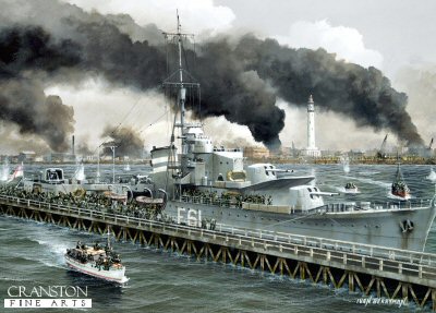 HMS Javelin at Dunkirk by Ivan Berryman. (PC)