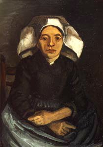 Paysanne de Nuenen Assise, 1884 by Vincent Van Gogh. (GS)