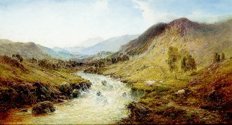 The Falls of Inversnaid by Alfred de Breanski. (GL)