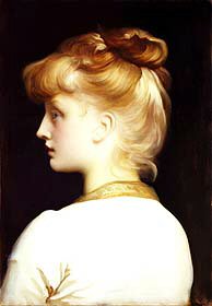 Profile Portrait of a Fair-Haired Girl by Lord Frederick Leighton. (GS)