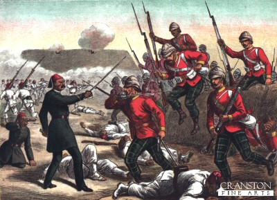 The Highland Light Infantry in the Entrenchment at Tel-El-Kebir by Richard Simkin (PC)