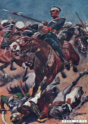 The 9th Lancers at Chilleanwalla by Stanley Wood. (B)