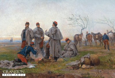 A Cavalry Halt by Etienne Prosper Berne Bellecour