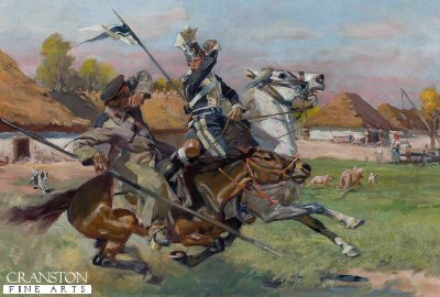 Uhlan fighting a Cossack by Wojciech Kossak.