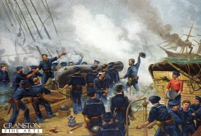 Kearsarge Sinking The Alabama - June 19th, 1864 by Henry Alexander Ogden
