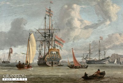 A Danish Crown Ship near the Coastline by William Lionel Wyllie