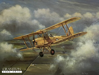 N36.  Tiger Moth by Roy Garner. <b><p>Open edition print. <p> Image size 16 inches x 12 inches (41cm x 31cm)