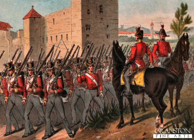 British Infantry of the Line on Service in the Peninsula 1813 by Richard Simkin. (PC)
