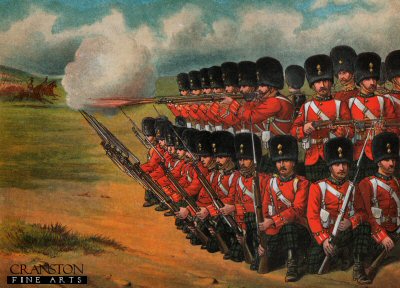 The Royal Scots Fusiliers Formed in a Rallying Square to Resist Cavalry by Richard Simkin. (PC)