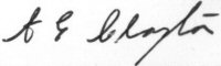 The signature of Arthur E Clayton DSM