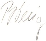 The signature of Kapitanleutnant Gerhard Bielig (deceased)
