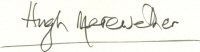 The signature of Hugh Merewether OBE (deceased)