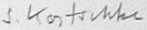 The signature of Kapitanleutnant Siegfried Koitschka (deceased)