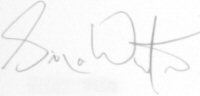 The signature of Simon Weston OBE