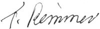 The signature of Edward Ted Rimmer (deceased)