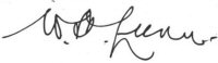 The signature of William Lunn MM (deceased)
