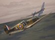  With the Battle of Britain at its height and the RAF stretched to breaking point, September of 1940 was a desperate time for the young pilots who fought gallantly to defend the UK against an imminent invasion.  Among those brave few was the eighteen year old Geoffrey Wellum, shown here destroying a Heinkel He.111 on 11th September in Spitfire 1a K9998.  The Heinkel fought back, peppering Wellum's Spitfire with holes, but the German bomber was mortally wounded and was seen to go down in flames. 