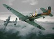   Flying Officer Tom Neil closes on a Dornier Do.17 on 15th September 1940, just one of four victories confirmed on that day, the others being two Bf.109s and another Dornier shared.  He is depicted flying Hurricane Mk1 V7313 of 249 Sqn whilst based at North Weald. 