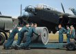  Watched by keen eyes, an Upkeep bomb arrives on the threshold to be loaded onto the special cradle beneath a Lancaster of 617 Dambusters Squadron on the eve of their perilous journey to the Ruhr Valley on the night of 16th May 1943 when the Möhne and Eder dams were breached under the codename Operation Chastise. 