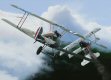  The highest scoring Sopwith Camel ace of World War 1, Donald MacLaren was born in Ottawa, Canada, in 1893. Joining the Royal Flying Corps in 1917 as a trainee pilot, it was only the following March that he claimed his first victory, a Hannover C-Type whilst posted to 46 Squadron. His kill rate was quite formidable for, in this the final year of the war, he was to claim no fewer than 54 confirmed victories. Indeed, in the period from 15th September to 2nd October, he claimed eight Fokker D.VIIs - a remarkable feat against Germanys most potent fighter. He is pictured here attacking a D.VII in Camel F2137 U of 46 Sqn. MacLaren survived the war and died in 1989. 