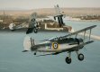  Although key to the allied campaign in the Mediterranean, Malta was virtually undefended against air raids in the early part of the Second World War. Just four Gloster Sea Gladiators, packed in crates, were deposited on the island by HMS Glorious, these aircraft originally intended for operations in Norway.  Three of them were hurriedly assembled, the fourth being held in reserve, and were instantly engaged in fierce fighting against Italian raiders. Nicknamed <i>Faith</i>, <i>Hope</i> and <i>Charity</i>, their determined pilots fought for seventeen days without relief, their achievements playing a major part in fooling the Italian intelligence into thinking that this crucial Mediterranean outpost was much more heavily defended than it really was. 