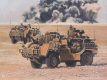  Helmand, Afghanistan, April 2008.  A long range patrol by Pathfinder Platoon (Parachute Regiment) in Jackal reconnaissance vehicles watch on from a safe distance as a requested air strike devastates Taliban targets. 