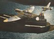   Fl. Lt. Ken Evans DFC is depicted flying Spitfire Mk Vc BR471 over Grand Harbour, Malta, during his posting to 126 Sqn in 1942 where he was credited with 5 enemy aircraft destroyed, 3 damaged and a further 3 probables. He was awarded the DFC in December 1942. 