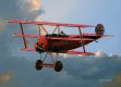   The legendary <i>Red Baron</i> would score 80 confirmed victories in World War One, making him the conflict's top Ace.  It was in a Fokker Dr.I - as depicted here - that he scored his final two victories, claiming two Sopwith Camels on 20th April 1918.  It was in the same aircraft on the following day that he was shot down and killed.  There are few pilots who gain such cultural significance as the Red Baron, still widely known more than a century after the events that gave him fame. 
