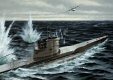  The German Type IXB U-Boat U-107 completed 13 active patrols between 1941 and 1944, well above the average lifespan for a U-boat during this period.  U-107 sunk 39 ships with a total tonnage in excess of 200,000 tons.  Shown here under attack from a Sunderland, this would be her ultimate demise.  On 18th August 1944, Sunderland EJ150 of No.201 Sqn sunk the U-Boat with depth charges in the Bay of Biscay with the loss of the entire crew.  