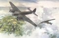  Squadron Leader Tom Gleave of No.253 Squadron attacking a Junkers Ju88 high above Shoreham, Kent on 31st August 1940.  <br><br> Signed by <br> Group Captain T P Gleave, CBE<br>Wing Commander A G Page, DSO, DFC & Bar <br>Air Vice-Marshal E D Crew, CB......