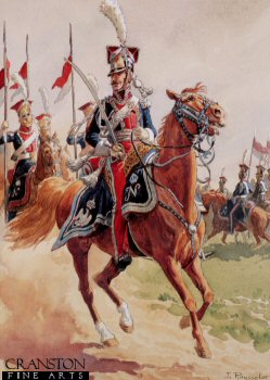 UN105.  Garde Imperiale Chevau Legers Polonais Grande Tenue by L Rousselot. <p>Copyright Anne S K Brown Collection, who gave permission for 1000 copies to be produced.<b><p> Open edition print. <p> Image size 8 inches x 12 inches (20cm x 31cm)