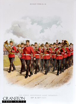 UN263.  Shropshire Light Infantry by Richard Simkin. <b><p> Open edition print. <p> Image size 9 inches x 12 inches (23cm x 31cm)