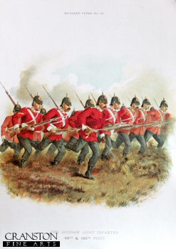 UN279.  Durham Light Infantry by Richard Simkin. <b><p> Open edition print. <p> Image size 9 inches x 12 inches (23cm x 31cm)